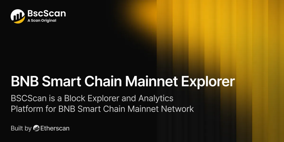 BscScan block explorer for BNB Smart Chain