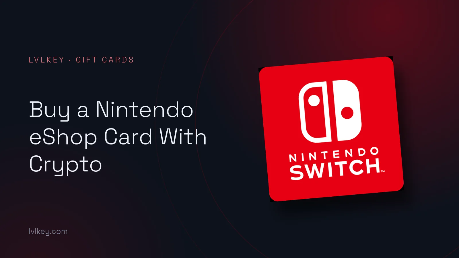 Buy a Nintendo eShop Card With Crypto