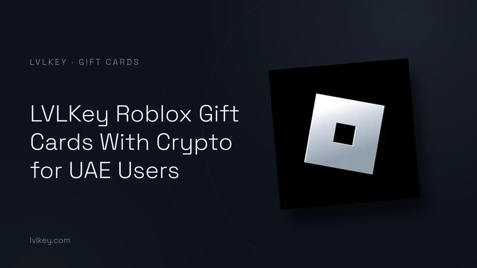 LVLKey Roblox Gift Cards With Crypto for UAE Users